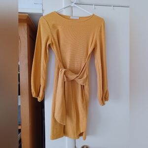 Sweater Waist Tie Dress